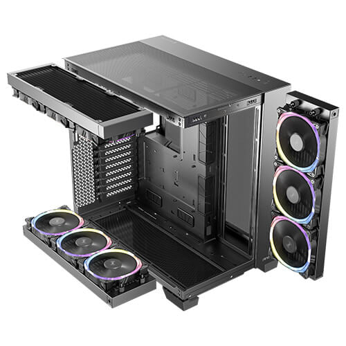 Antec Constellation C8 Tower – schwarz, Seitenfenster (gehärtetes Glas), 476×303×464 mm