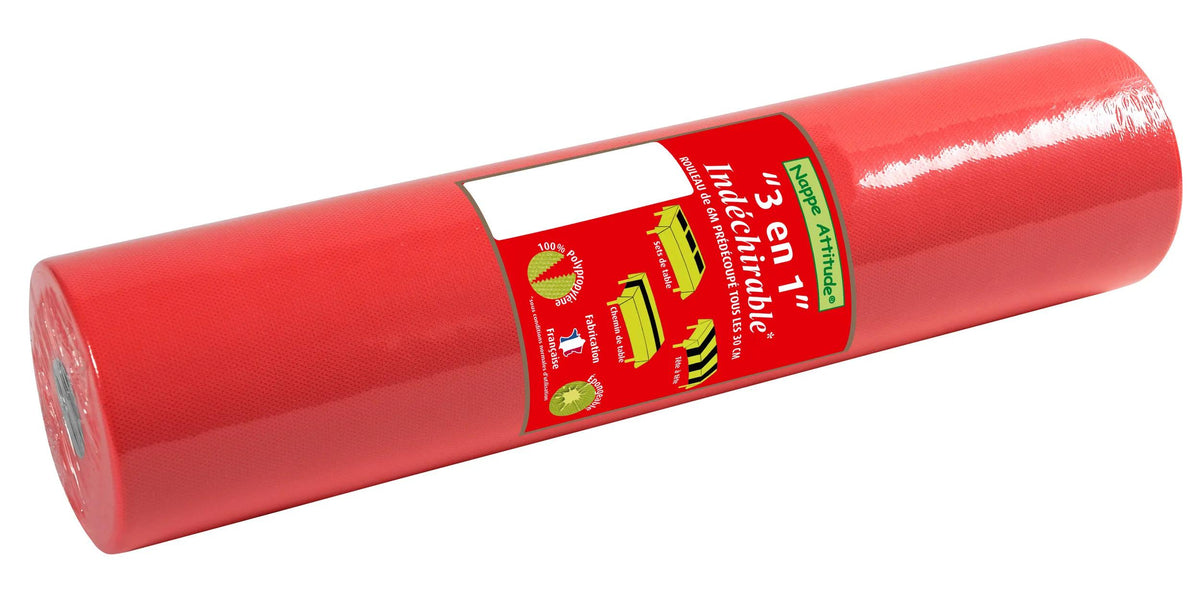 PRONAPPE Tischläufer auf Rolle – 40 cm×4,8 m, Polypropylen (PP), Rot
