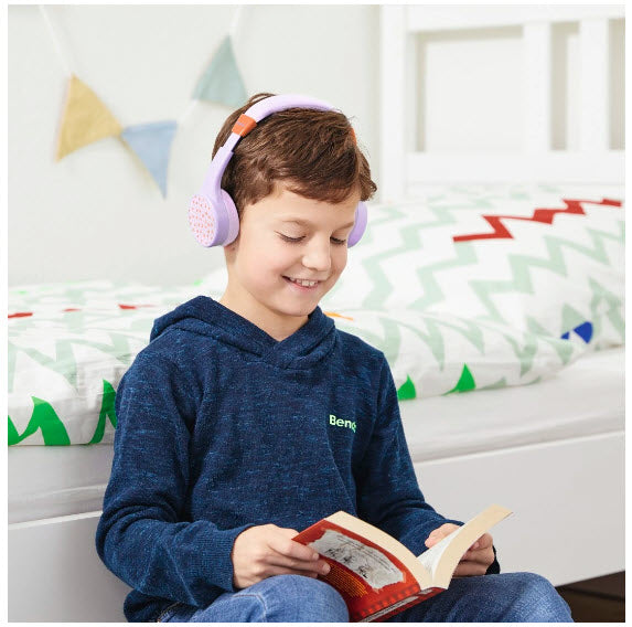 Hama Teens Guard II – On-Ear Headset – Bluetooth, Lautstärkebegrenzung 85 dB – Lila/Orange – bis 50 h