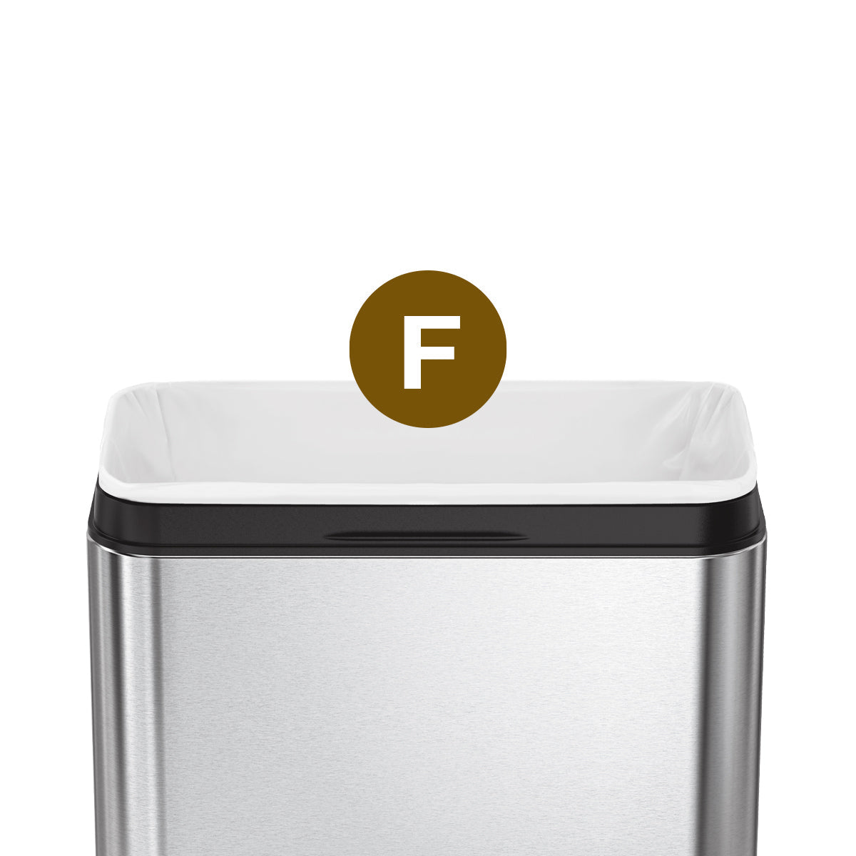 simplehuman Kehrichtsack CW0586 für 25–30 l – 30 l, mit Zugband, PE, weiss, 508 × 553 mm, 200 Stk