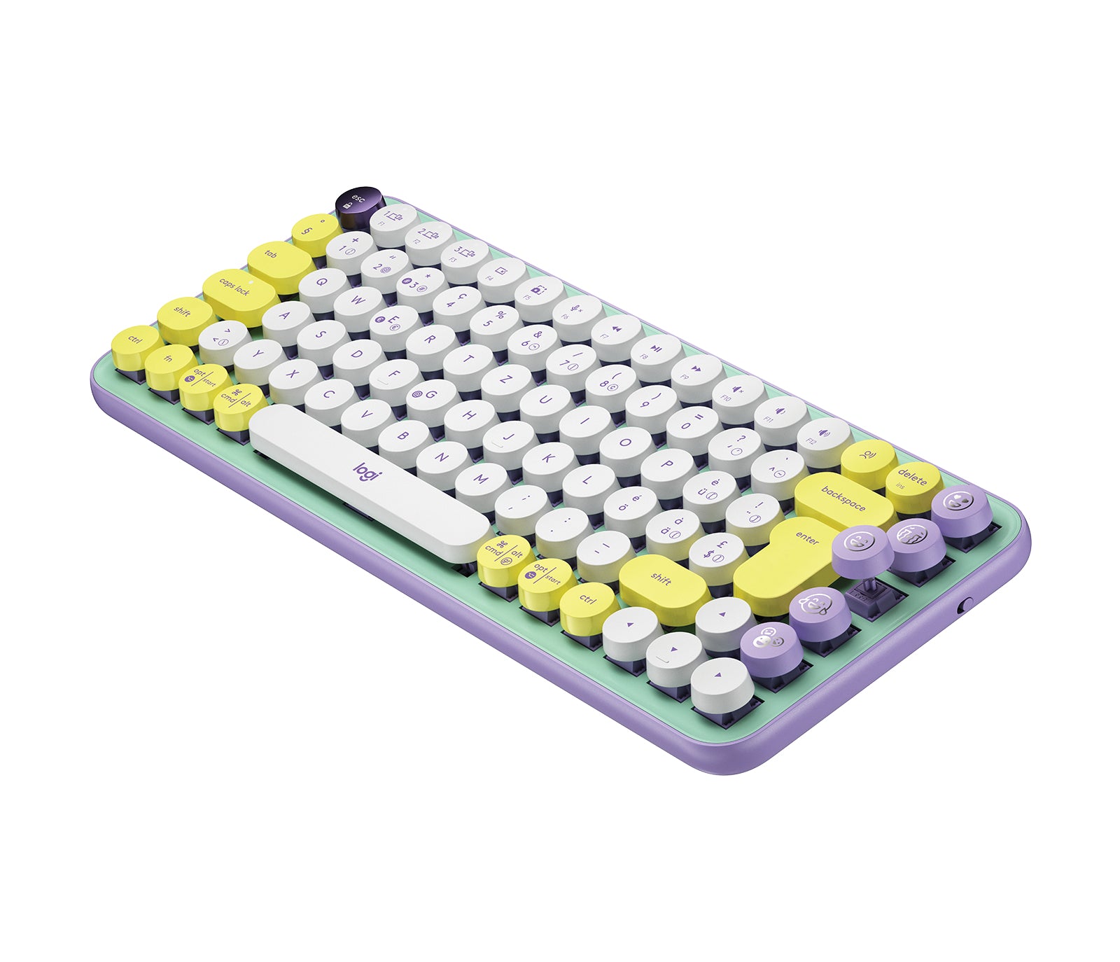 Logitech POP – Tastatur, kabellos, CH-Layout (DE-CH), mechanisch, mit Emoji-Tasten, Mint