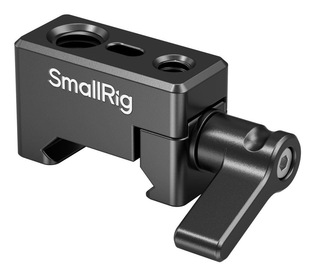 SmallRig 1973 NATO Lock Clamp – Aluminium, 46 × 28,5 × 14 mm, 58 g – für 1/4", 3/8"-Gewinde – Schwarz