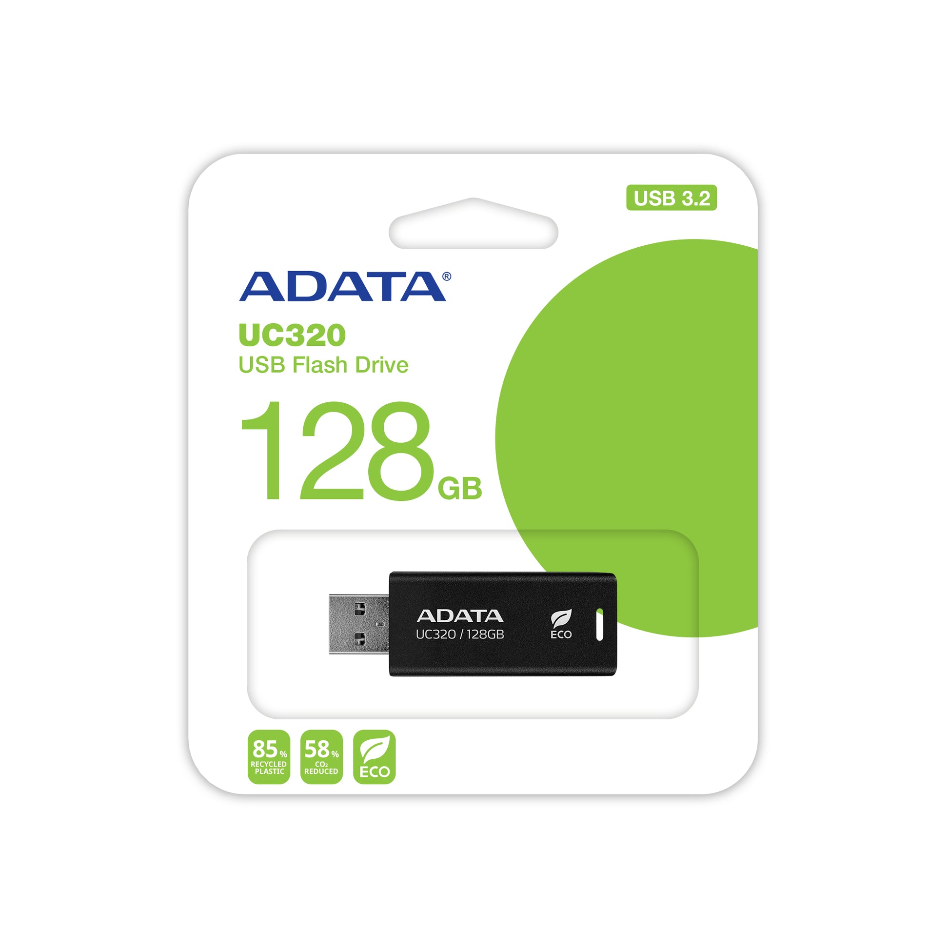 ADATA UC320 – 128 GB, USB Typ-A, 3,2 Gen 1, 100 MB/s, Ohne Deckel