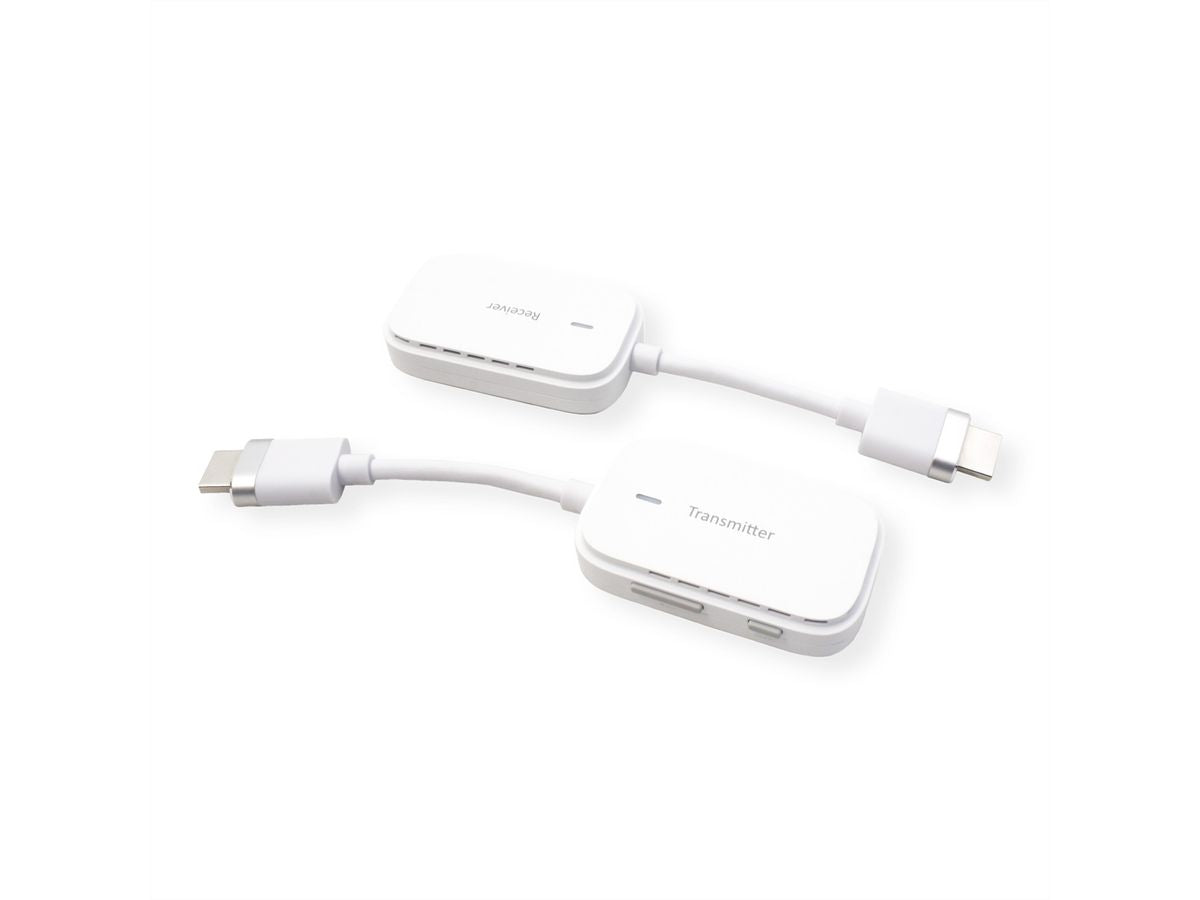 VALUE 14.99.3414 – Wireless HDMI Extender-Set, Kabellos, 1× HDMI In / 1× HDMI Out, 1080p, 20 m, 3D, Weiss
