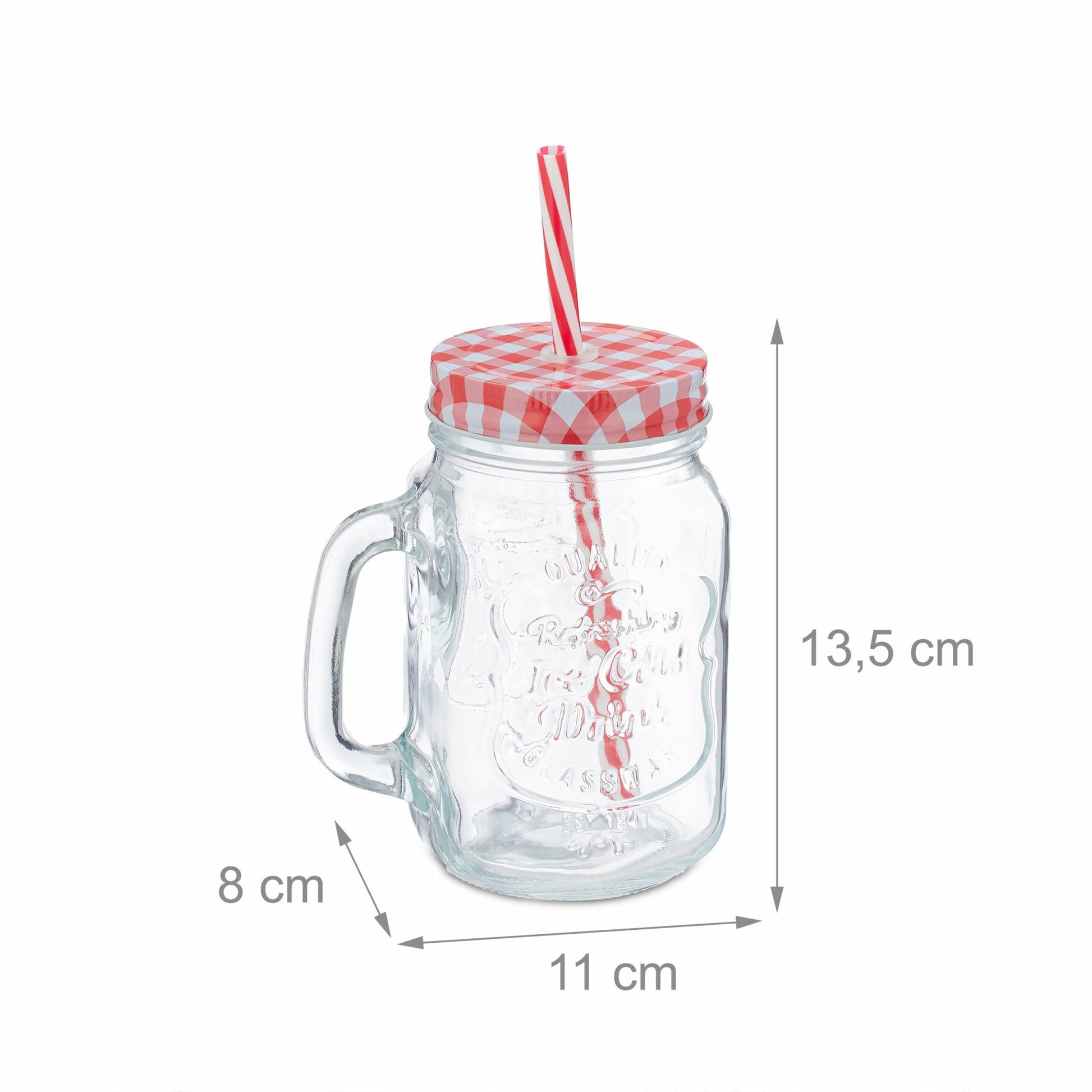 Relaxdays Trinkglas – 10er Set, 500 ml, Ø 11,0 cm, H 13,5 cm, Glas, Transparent/Grün, spülmaschinenfest