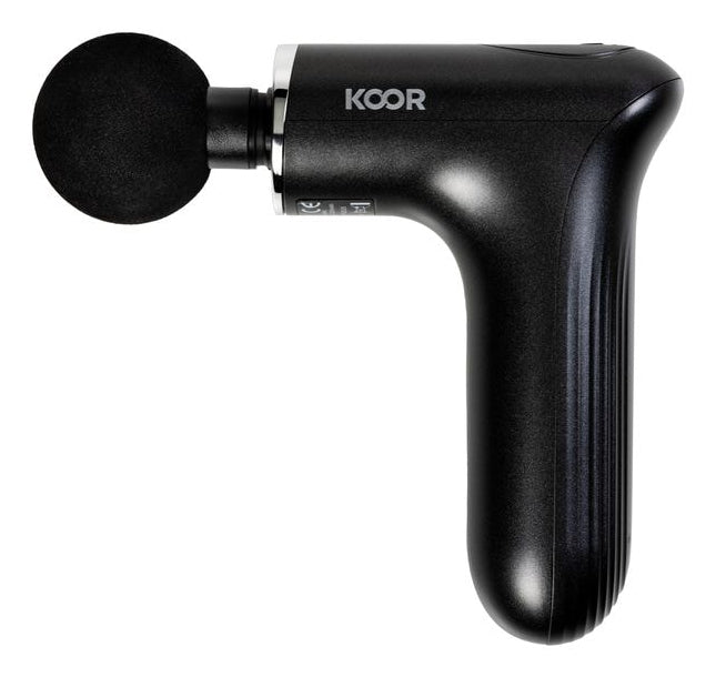 KOOR Massagepistole Thermal Mini – Perkussionsmassage, mit Wärmefunktion – 3 Stufen, Akku (USB) – Schwarz