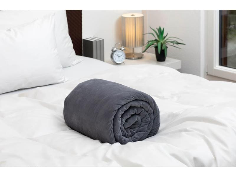 Cocon Gewichtsdecke 6,5 kg, Grau – Öko-Tex Standard 100, Grösse 160 × 210 cm