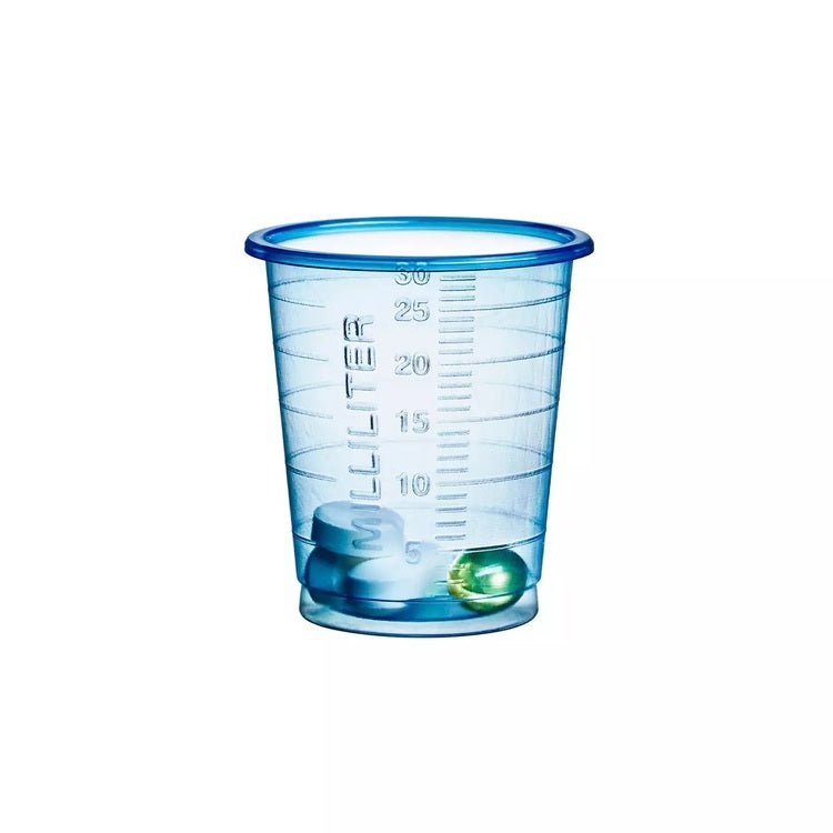 Ampri Medizinbecher, ECO-PP – 30 ml – Blau – 80 Stk.