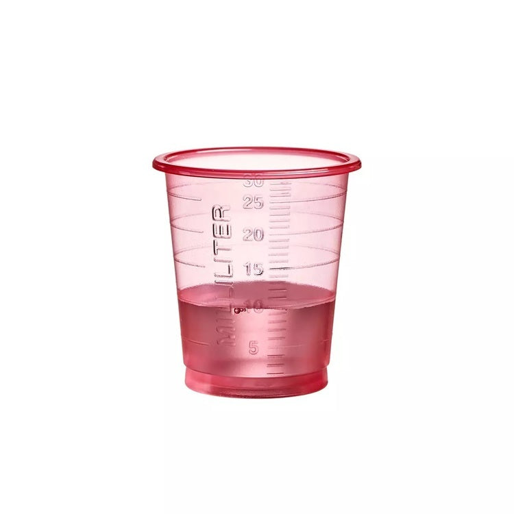 Ampri Medizinbecher, PP – 30 ml, rot – 80 Stk.