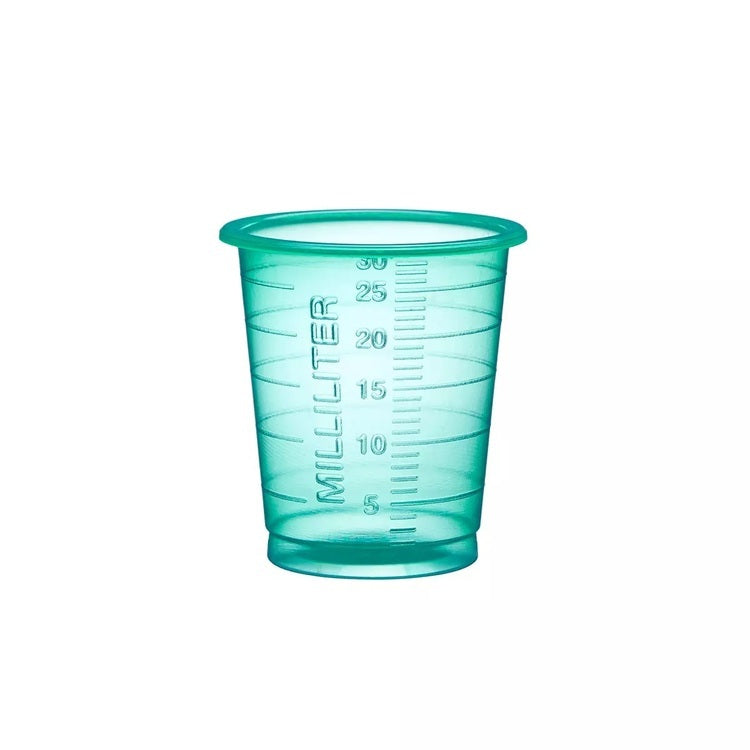 Ampri Medizinbecher PP, 30 ml, grün – 80 Stk.