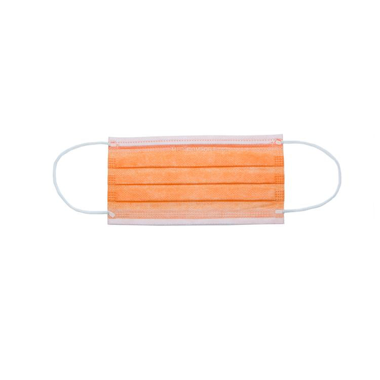 Ampri Medizinische Maske Med-Comfort Typ IIR – 175 × 95 mm – Orange – 50 Stk. – EN 14683
