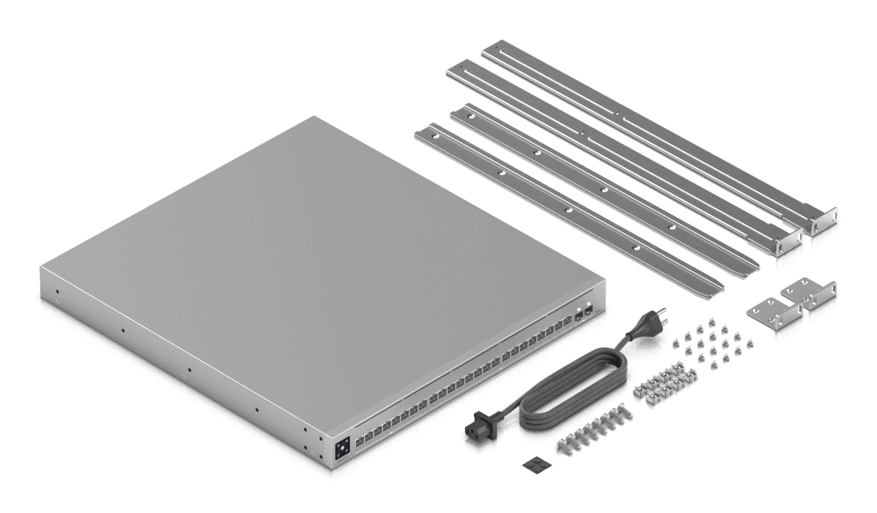 Ubiquiti UniFi Pro XG 24 – Managed Switch – 8×2.5G, 16×10G, 2×SFP28, L2/L3, 19" Rack, 1U