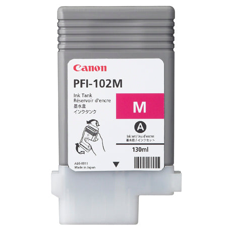 Canon Tintenpatrone PFI102M, Magenta, 130 ml – für Inkjetdrucker/Multifunktionsgeräte
