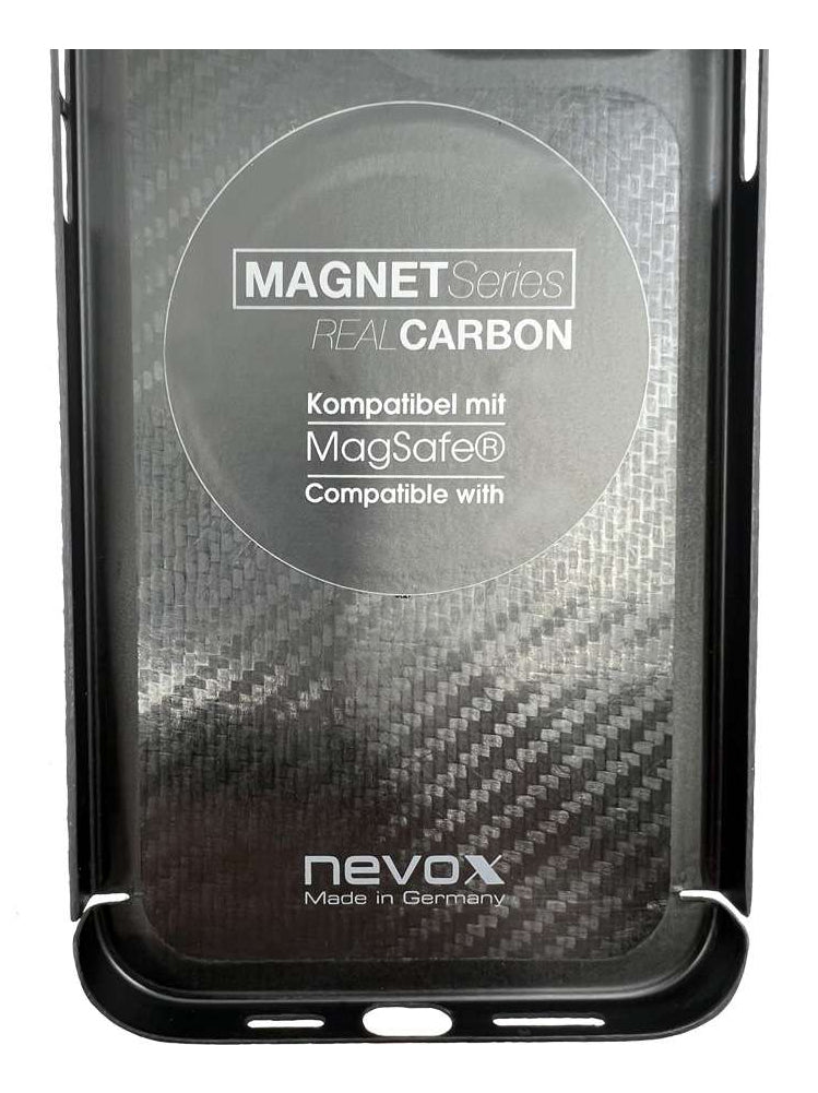 Nevox – Backcover Carbon Series – für Apple iPhone 17 Pro – schwarz – Aramidfasern – MagSafe-kompatibel