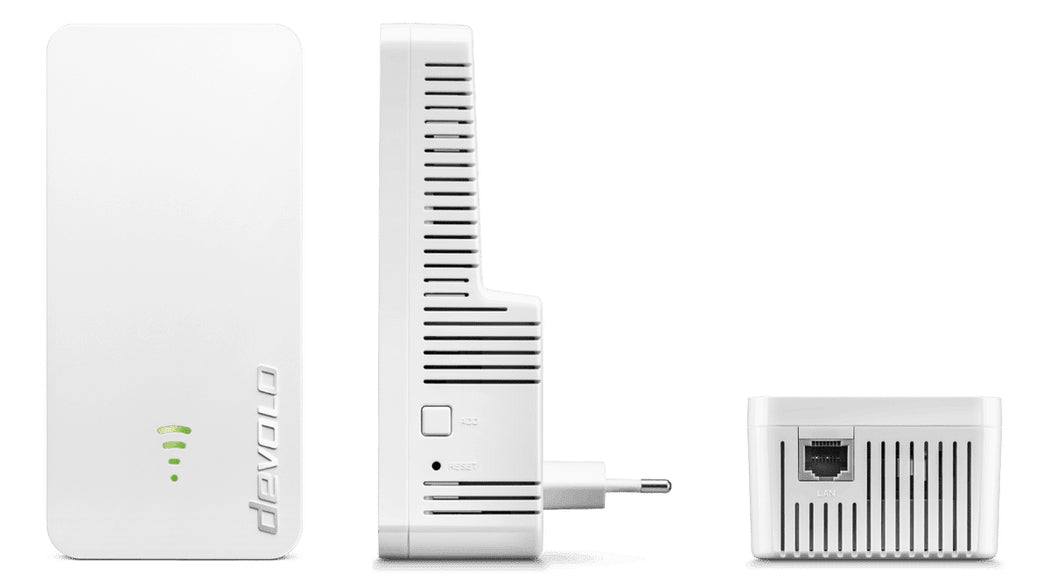 Devolo Wi-Fi 6 Repeater 3000 – Wi-Fi 6, Dual-Band, bis 3 Gbit/s, 1× Gigabit LAN