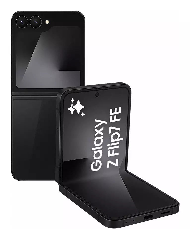 Samsung Galaxy Z Flip7 FE – schwarz, 6,7", 2640 × 1080, Android 16.0, 256 GB, 8 GB, Dual-SIM, 5G, NFC