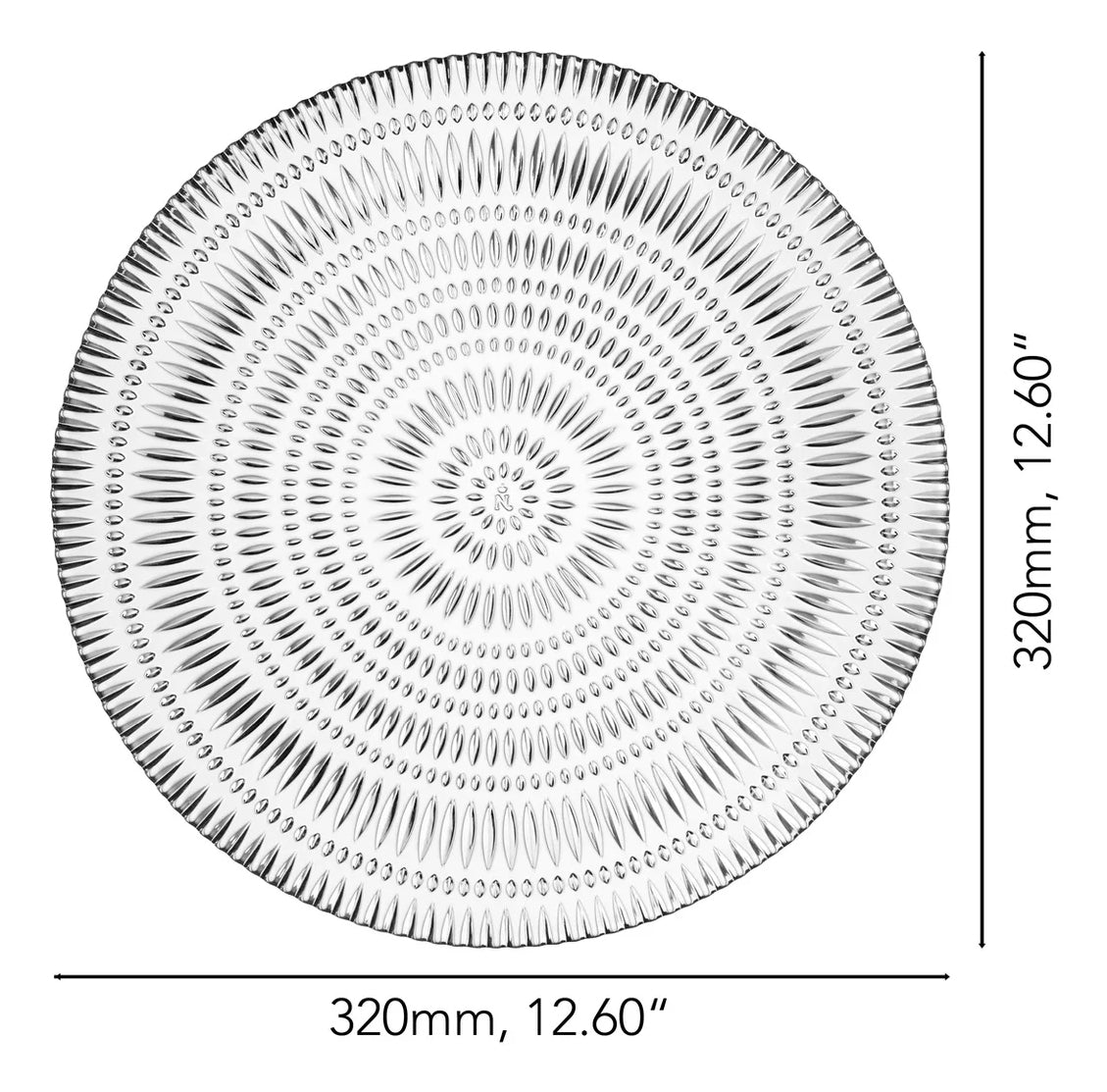 Nachtmann Servierteller Ethno – Ø 32 cm, Kristallglas, Transparent