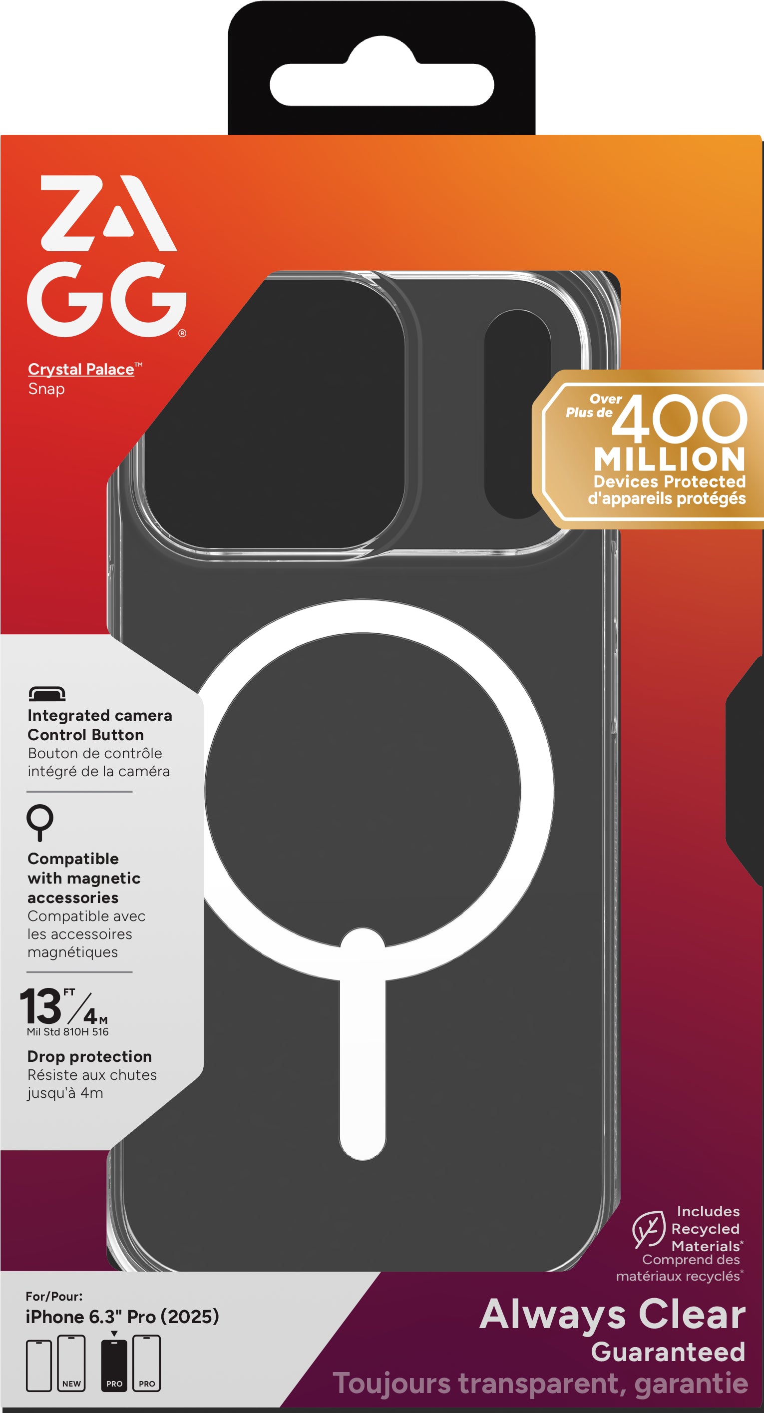ZAGG Backcover Crystal Palace – für Apple – mit Kameraschutz