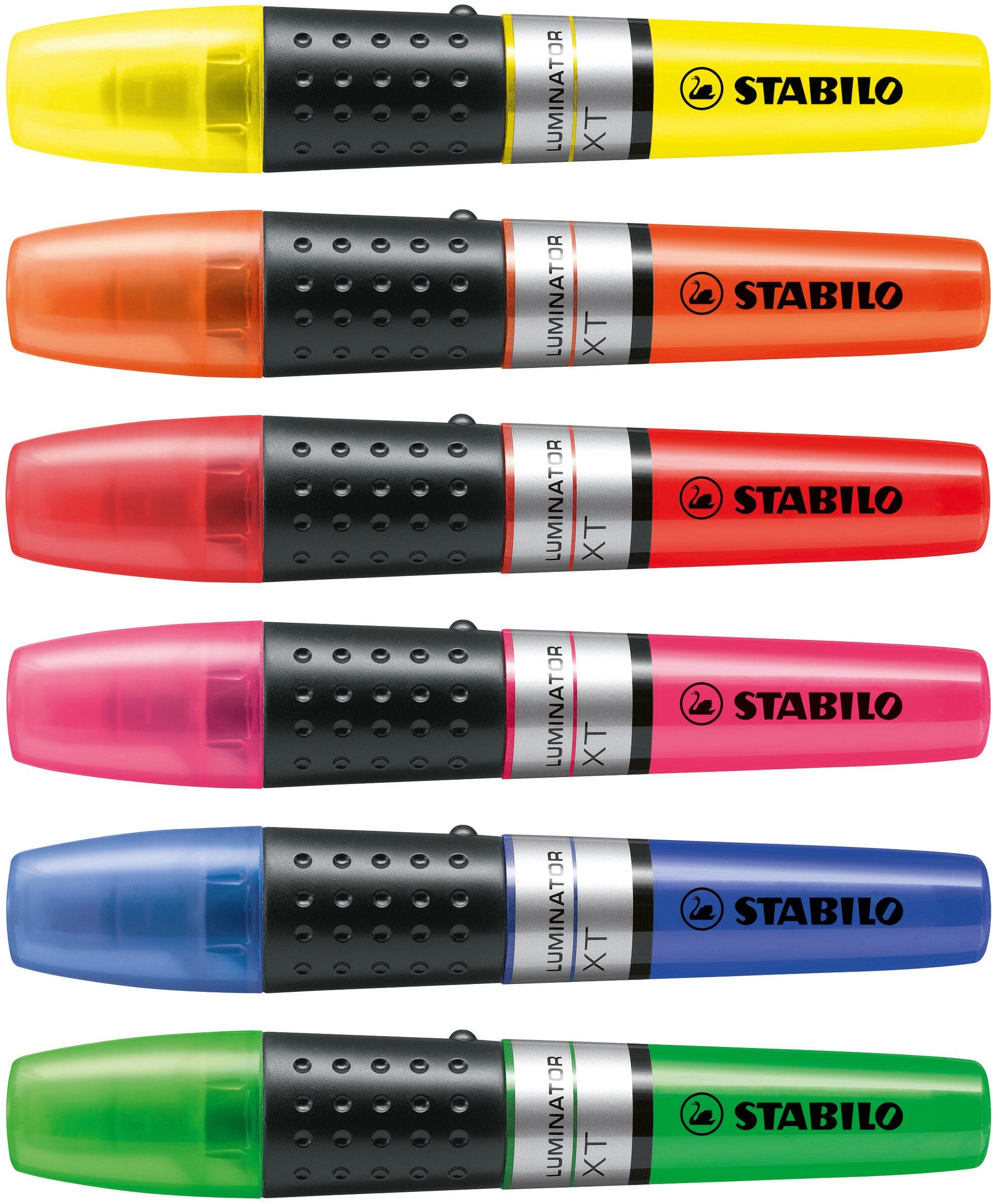 STABILO Luminator Textmarker Grün, 5 Stück – Keilspitze, 2–5 mm, auf Wasserbasis