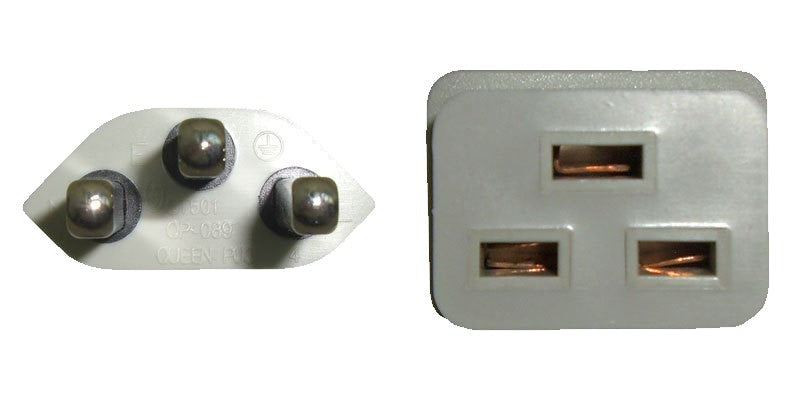 Diggelmann Netzkabel, T23 auf C19, 2 m, Grau
