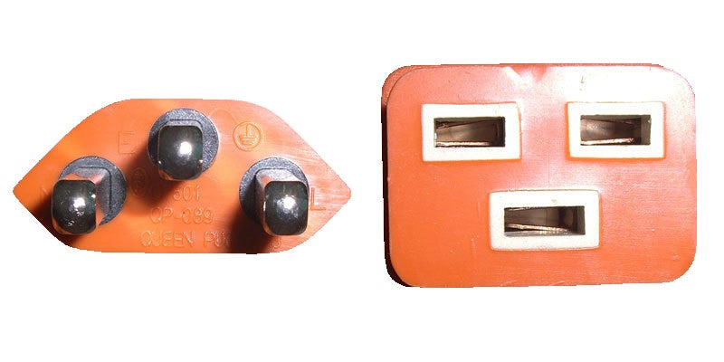 Diggelmann Netzkabel, T23 auf C19, angespritzt, 1,75 m, Orange