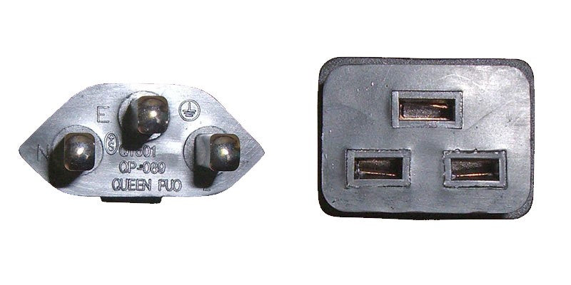 Diggelmann Netzkabel, T23 auf C19, 2,5 m, Schwarz