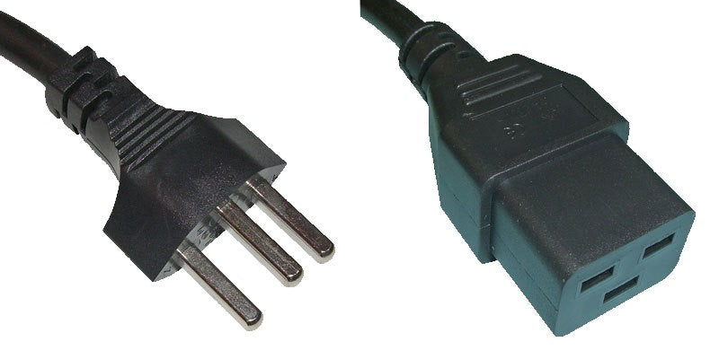Diggelmann Netzkabel T23 – C19, Schwarz