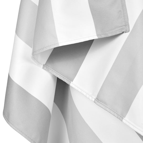 Dock & Bay Strandtuch CABANA – 90 × 200 cm, Grau/Weiss, Polyamid/Polyester