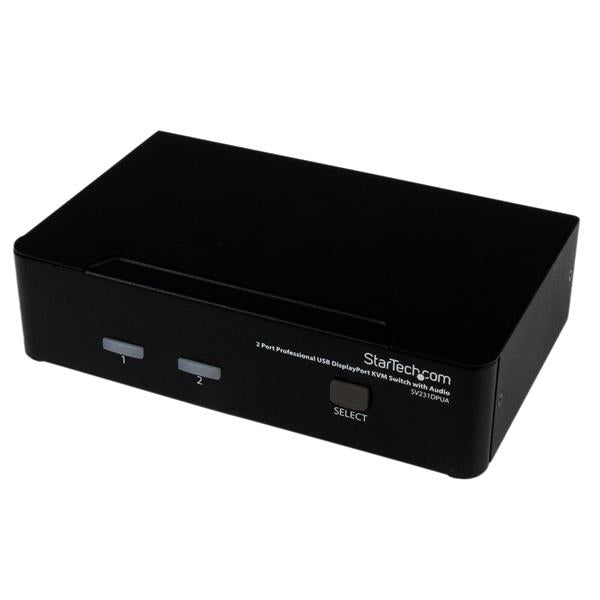 StarTech.com 2-Port DP KVM-Switch – 4K, USB-Hub, Audio, Desktop