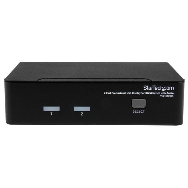 StarTech.com 2-Port DP KVM-Switch – 4K, USB-Hub, Audio, Desktop