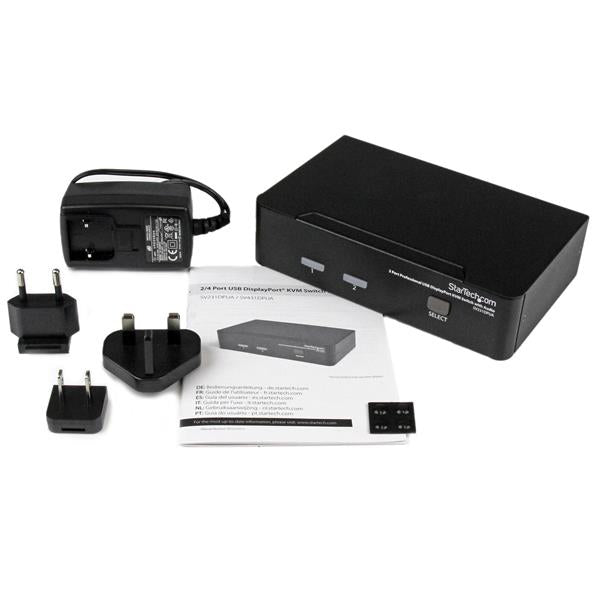 StarTech.com 2-Port DP KVM-Switch – 4K, USB-Hub, Audio, Desktop