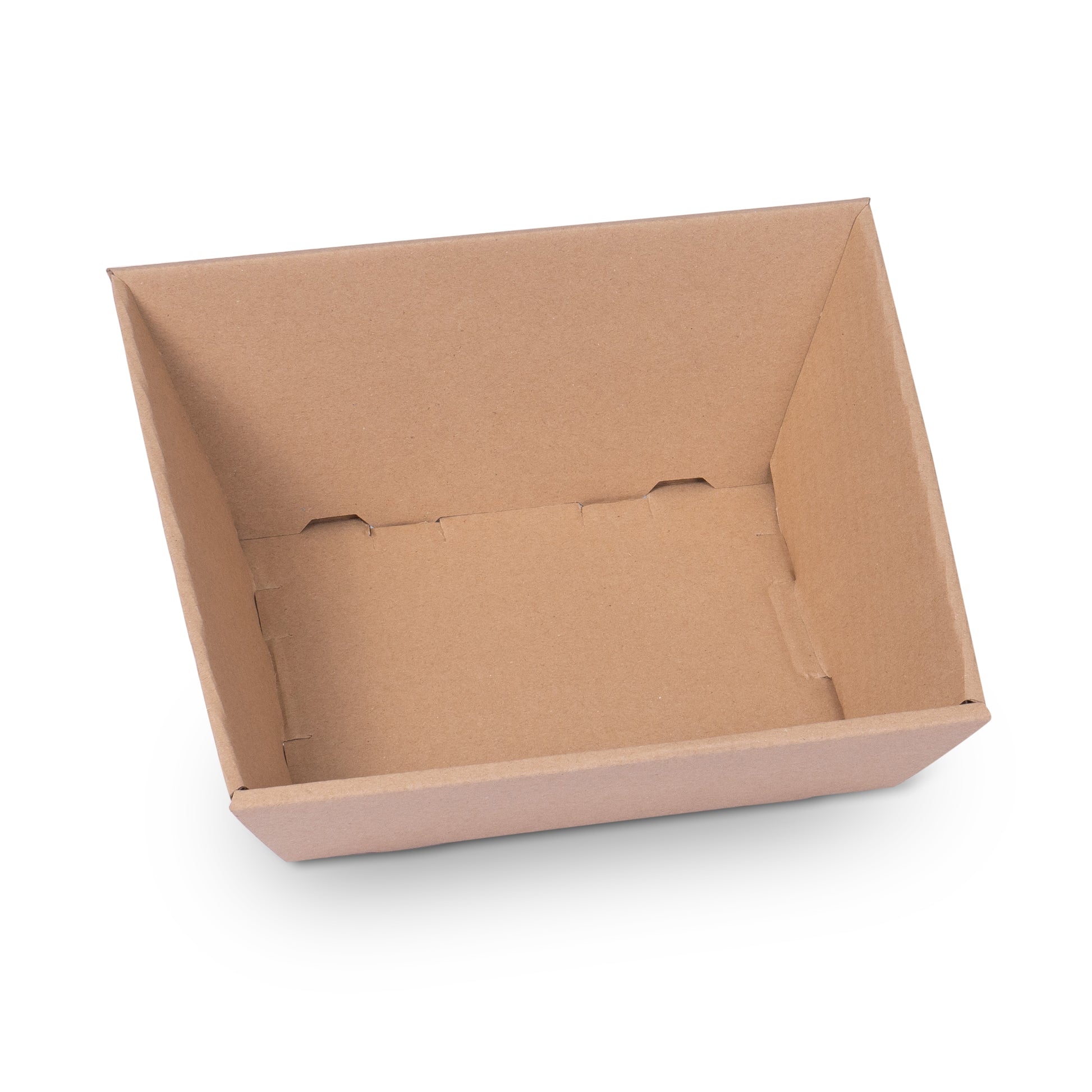 Model Geschenkkorb Wellpappe braun – Innenmass 200 × 100 × 150 mm – 1 Stk., ab 50 Stk.