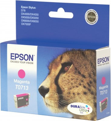 Epson T0713 Magenta Tintenpatrone (Original) – 270 Seiten – für Epson Stylus DX4000