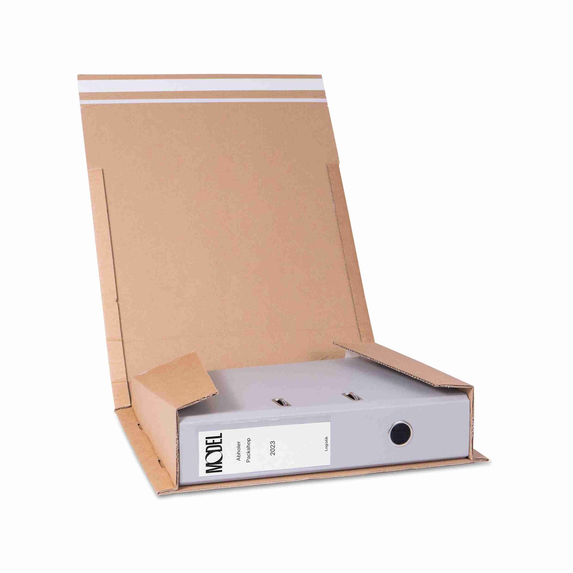 Model Versandverpackung – 320 × 290 × 80 mm, braun, selbstklebend – 1 Stk., ab 20 Stk.