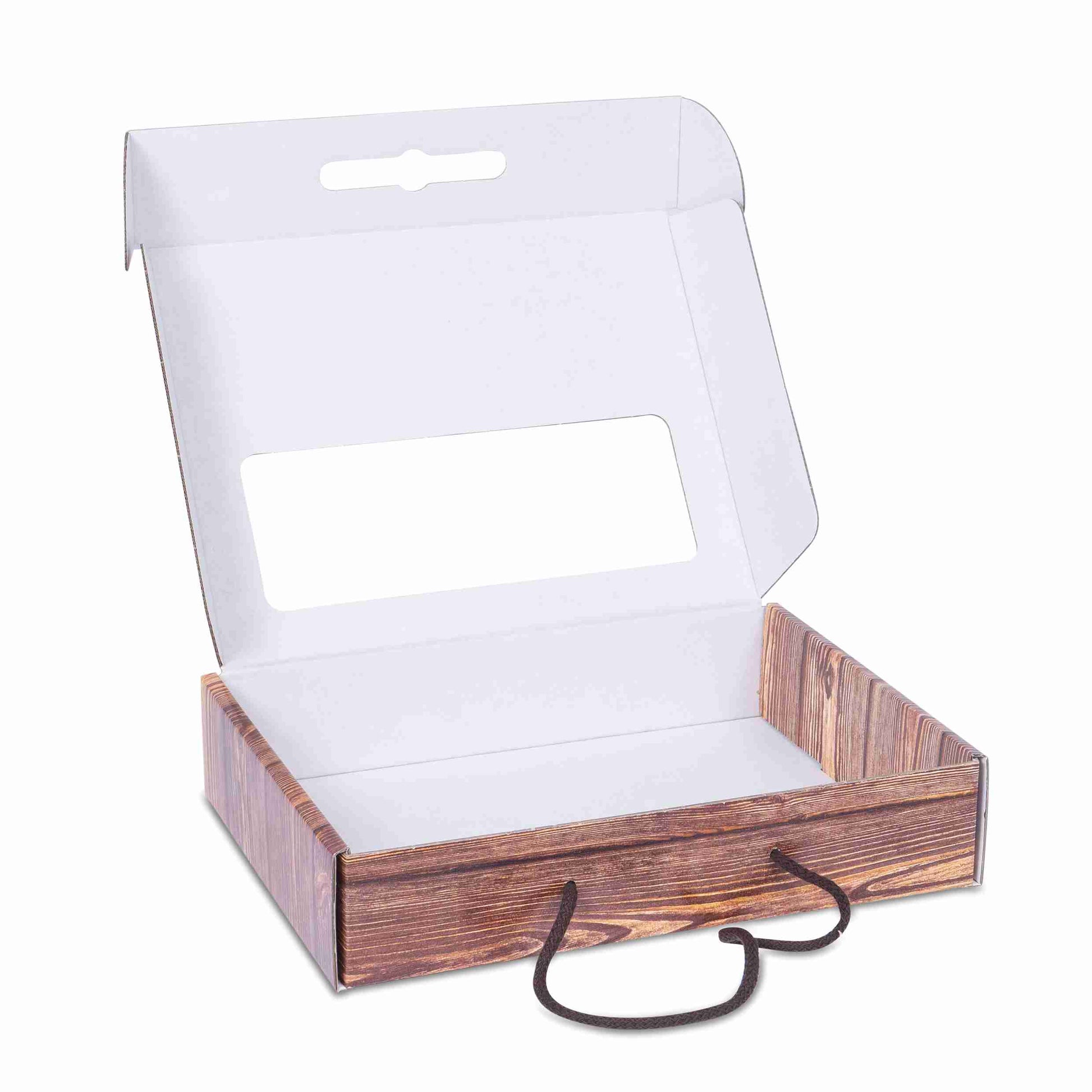 Model Präsentkarton Wellpappe braun – Innenmass 310 × 65 × 240 mm – für 5 Flaschen à 0,33 l – 1 Stk., ab 20 Stk.