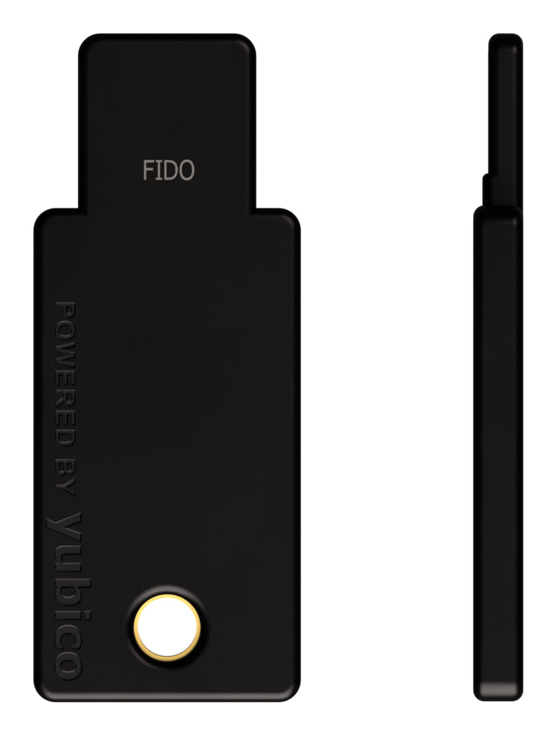 Yubico USB-Sicherheitsschlüssel – USB-A, NFC – FIDO2/U2F, IP68 – Schwarz – für Windows, macOS, ChromeOS und mehr