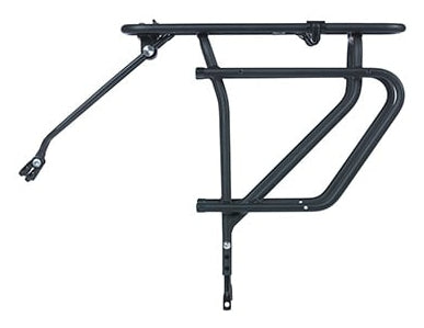 Basil MIK SIDE Gepäckträger – mit Reflektorhalter – für 26"–29" Räder – bis 27 kg – schwarz matt, Aluminium