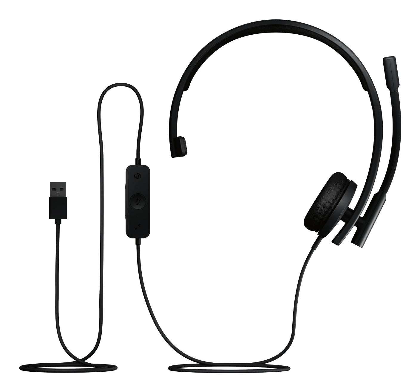 Logitech H570E Office-Headset – On-Ear, Mono, Kabel (USB-A), MS Teams zertifiziert, Schwarz