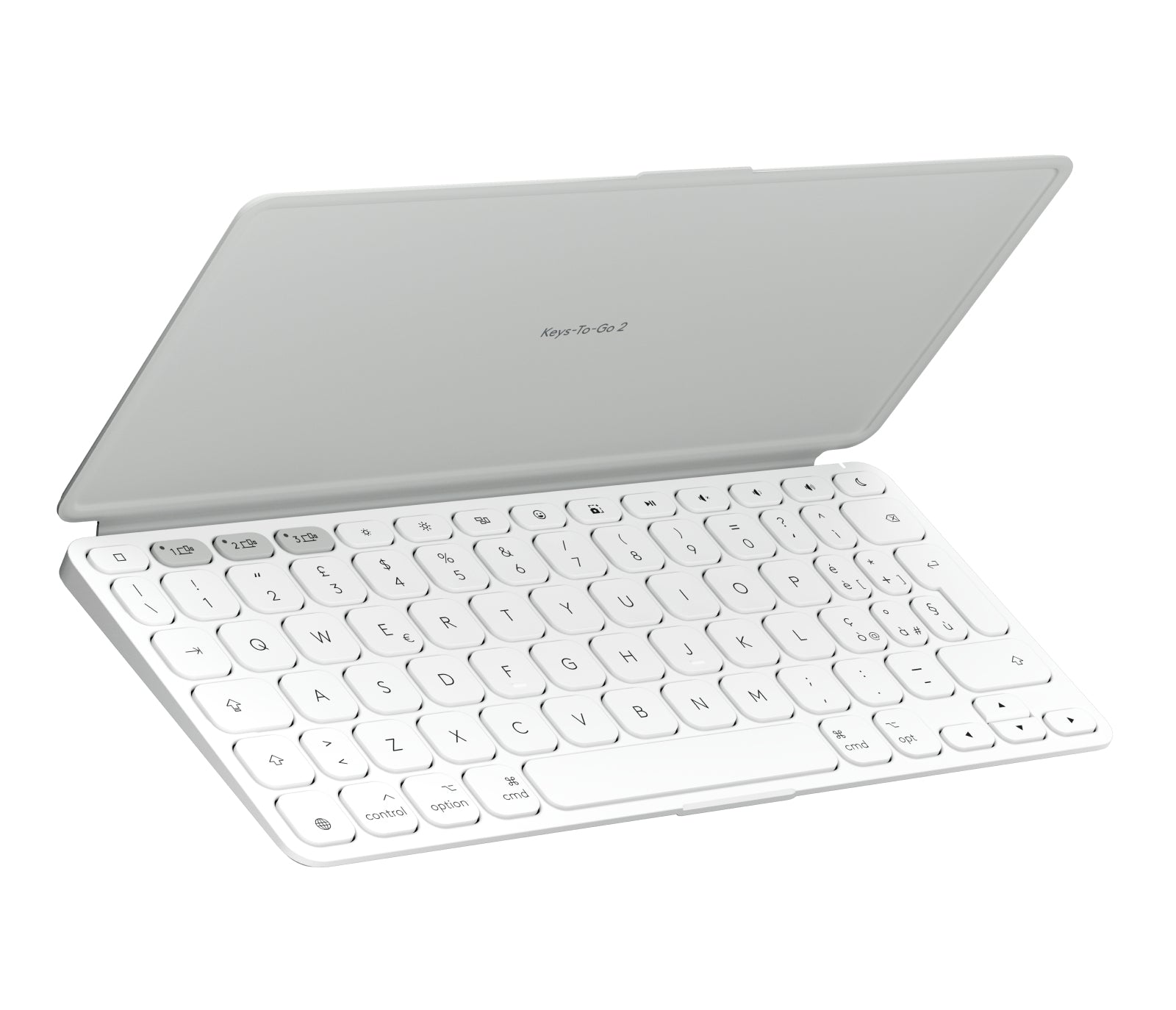 Logitech Keys-To-Go 2 – Mini Tastatur – Schere – Bluetooth 5.0 – QWERTY (IT) – Ohne Ziffernblock – Weiss