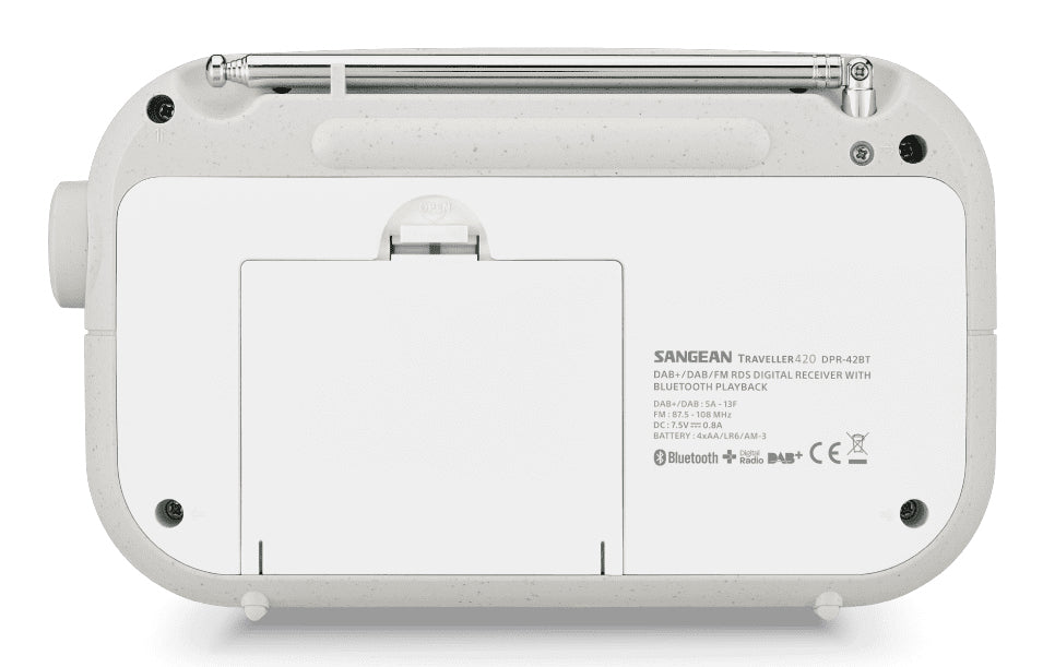 Sangean DPR-42BT – Tragbares DAB+ Radio, UKW, Bluetooth – Weiss/Blau
