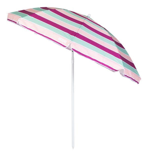KOOR Sonnenschirm Lido – rund Ø 150 cm, faltbar, höhenverstellbar, mehrfarbig (hellorange, pink, mint), für Aussenbereich