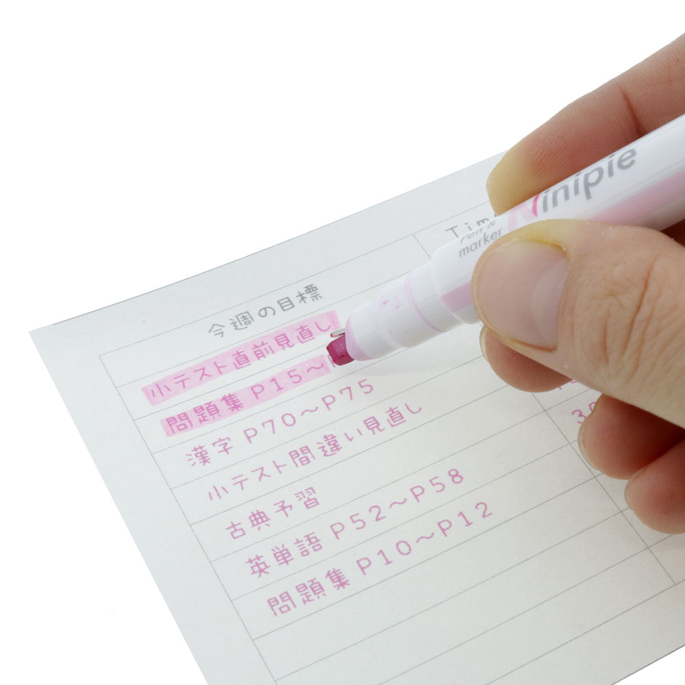 Sun-star Ninipie Stift & Marker Textmarker – Pink, Keil/Fein 4,0/0,5 mm