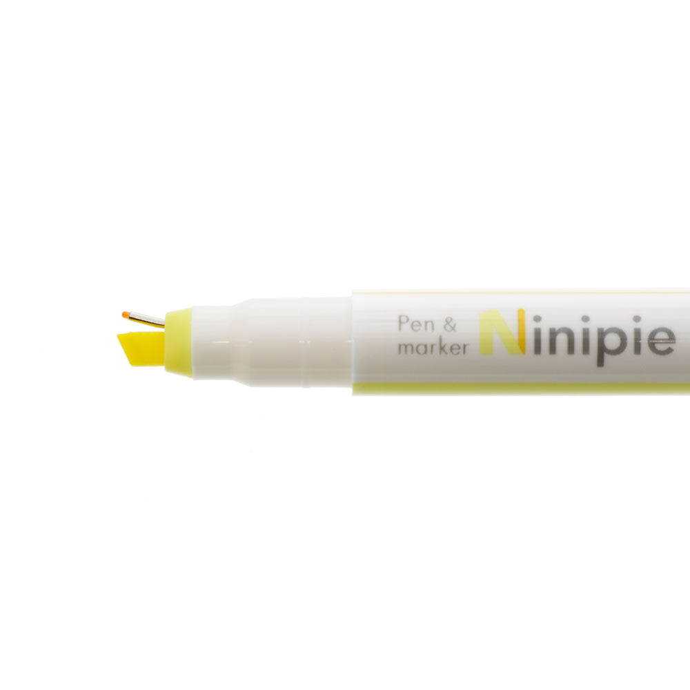 Sun-star Ninipie Pen & Marker Textmarker – Pastellgelb, Keil/Fein 4,0/0,5 mm