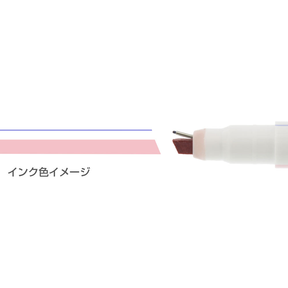 Sun-star Ninipie Stift & Marker Textmarker – Smokey Pink/Dunkelblau, Keil/Fein 4/0,5 mm