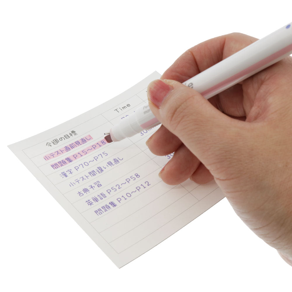 Sun-star Ninipie Stift & Marker Textmarker – Smokey Pink/Dunkelblau, Keil/Fein 4/0,5 mm