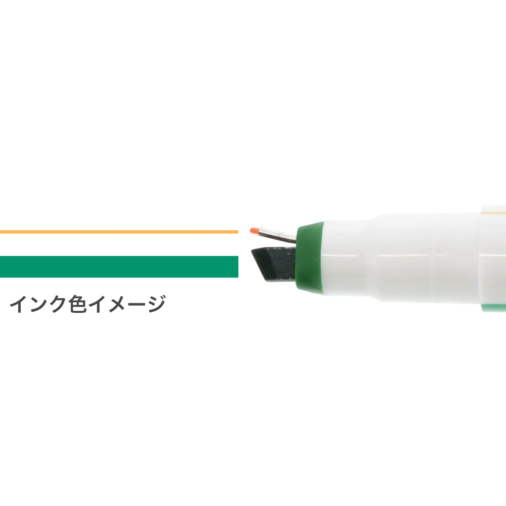 Sun-star Ninipie Memo Set Textmarker – Grün/Orange, Keil/Fein 4,0/0,5 mm
