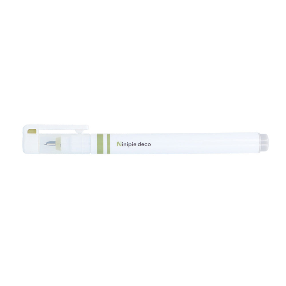Sun-star Ninipie Deco Pen Fineliner – 0,5–1,0 mm, Olive, 2-in-1
