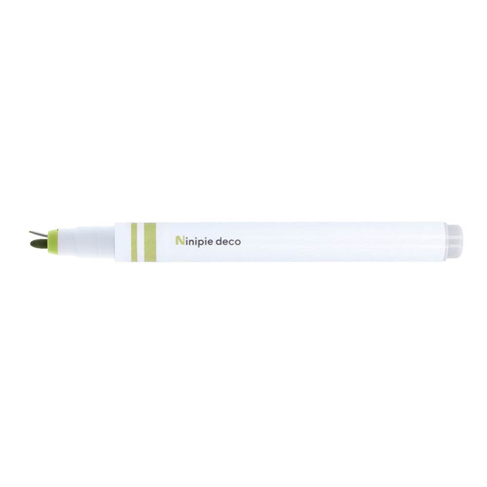 Sun-star Ninipie Deco Pen Fineliner – 0,5–1,0 mm, Olive, 2-in-1