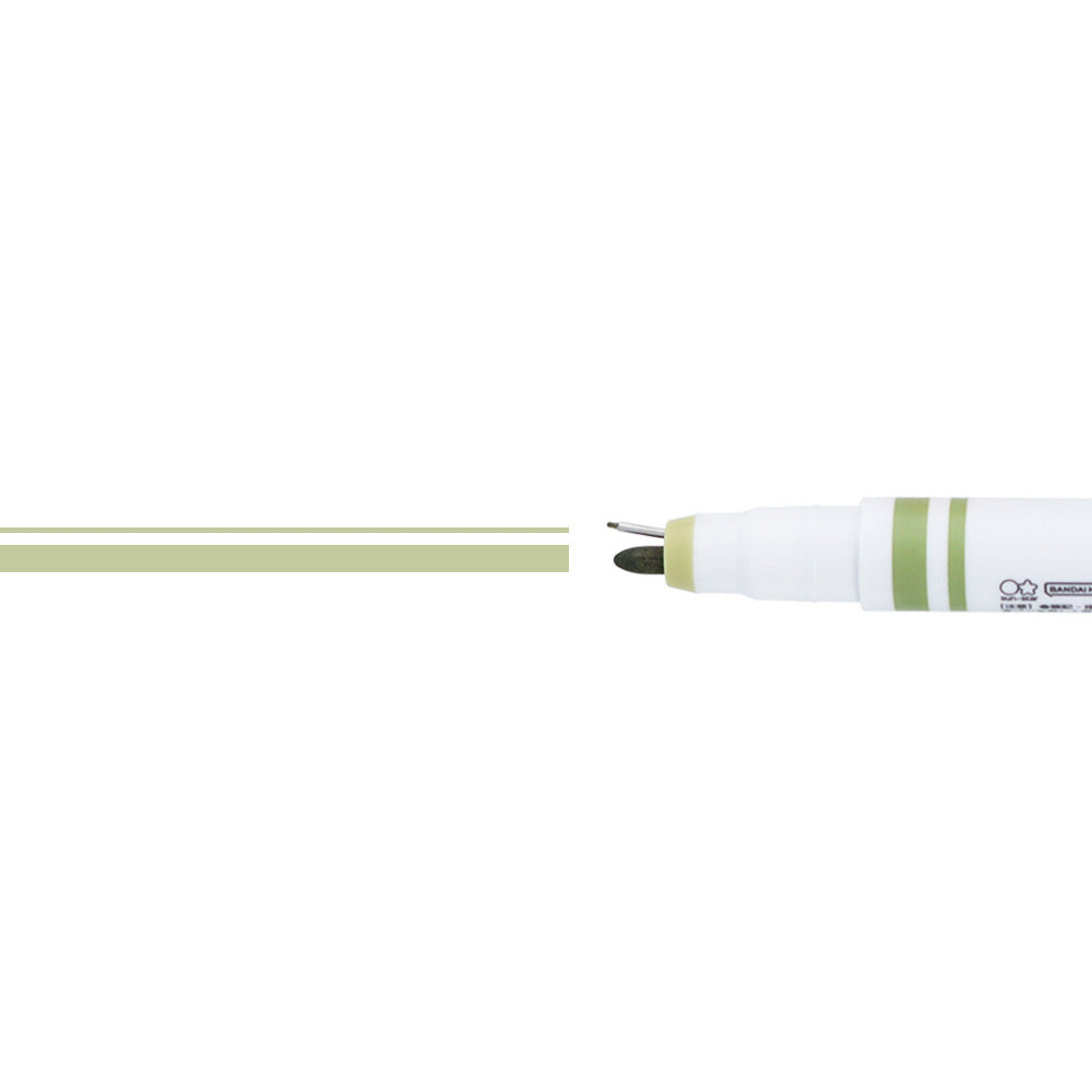 Sun-star Ninipie Deco Pen Fineliner – 0,5–1,0 mm, Olive, 2-in-1