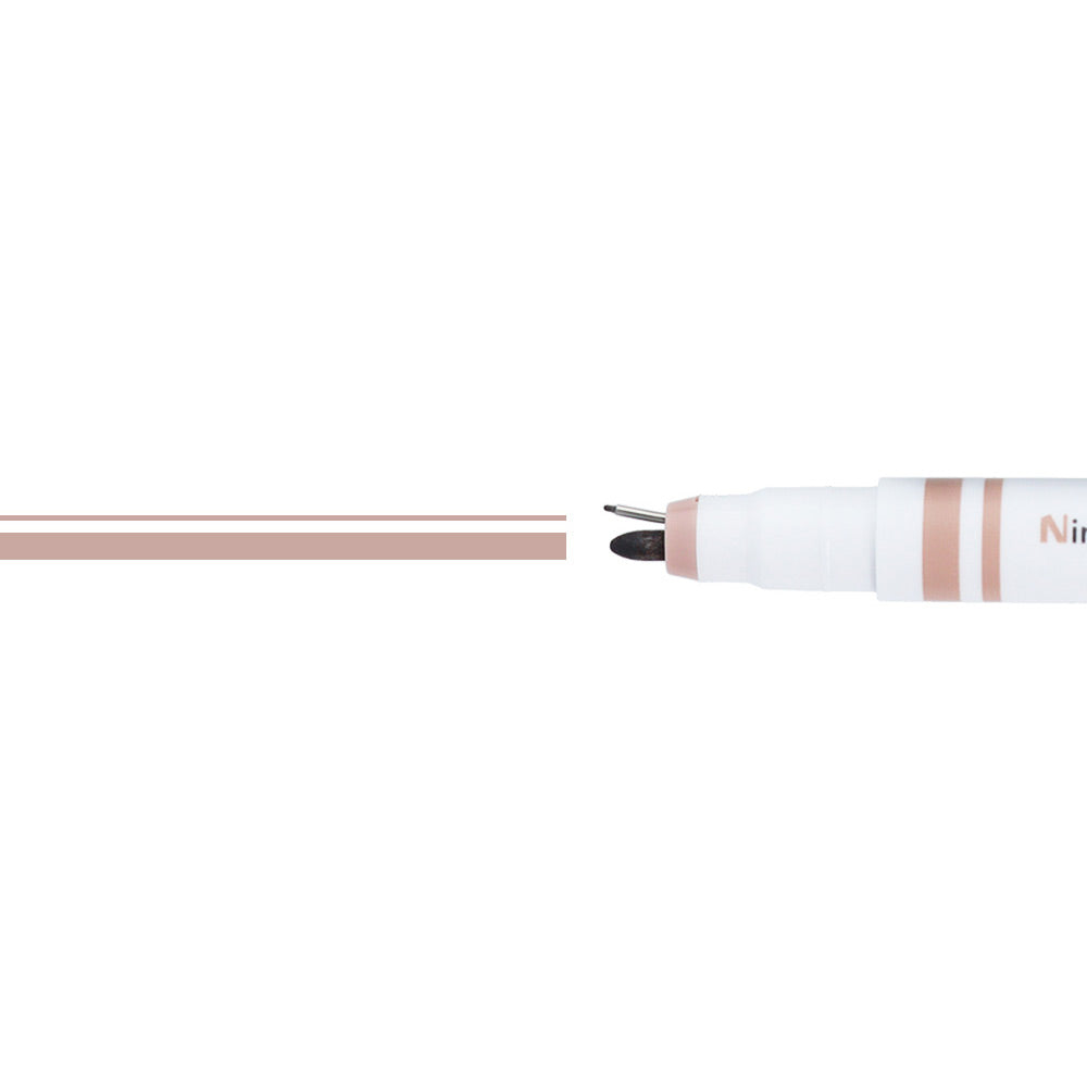 Sun-star Ninipie Deco Pen Filzstift, Doppelspitze – Rundspitze + Feine Spitze, 1,0 mm + 0,5 mm, Latte